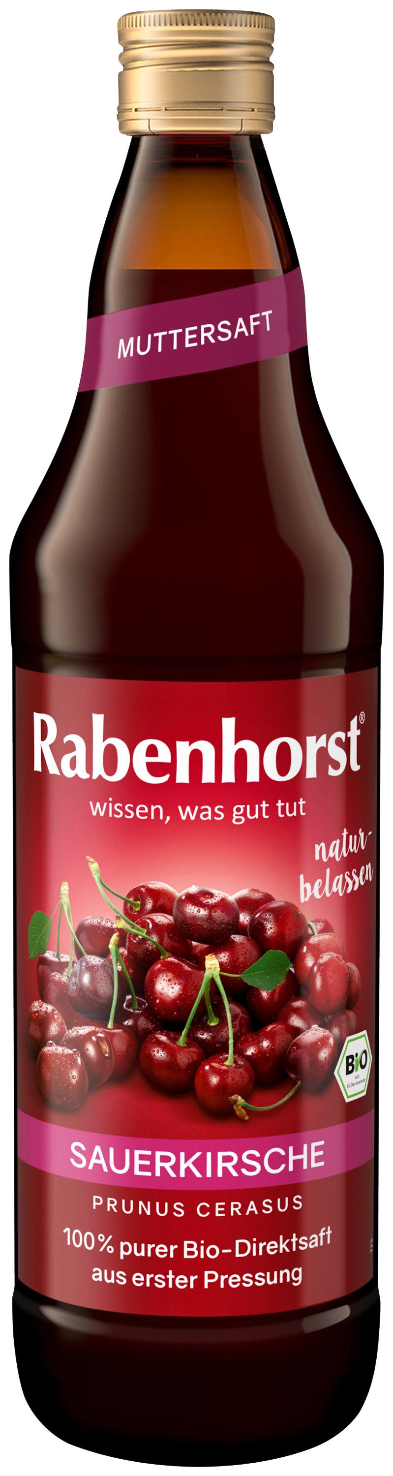Haus Rabenhorst Saft RABENHORST Sauerkirsche MUTTERSAFT BIO 6er Pack (6 x 700 ml), 0,7 l, 700 ml, 6 St.