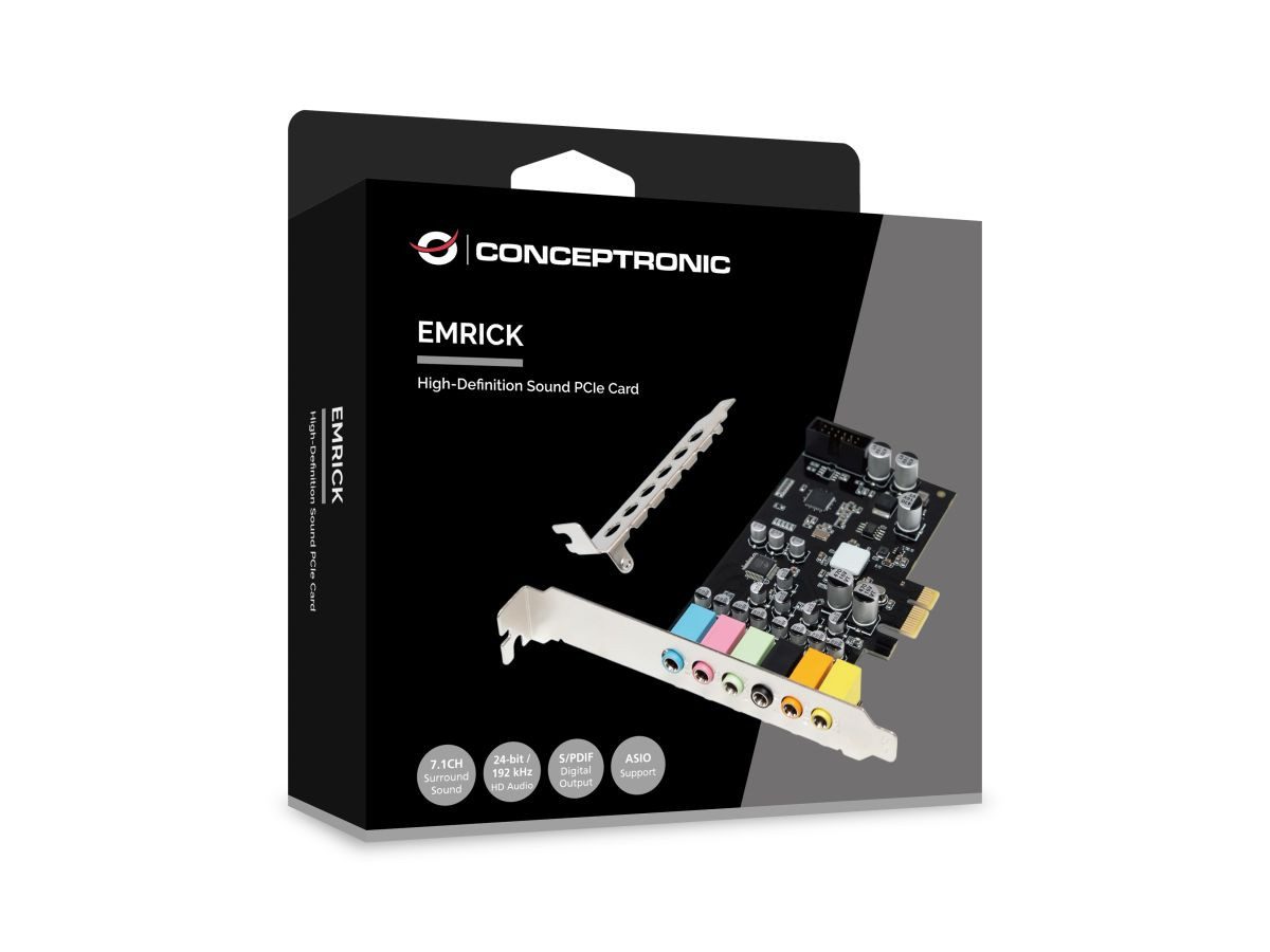 Conceptronic EMRICK15B High-Definition Sound PCIe Karte, 7.1CH Soundkarte