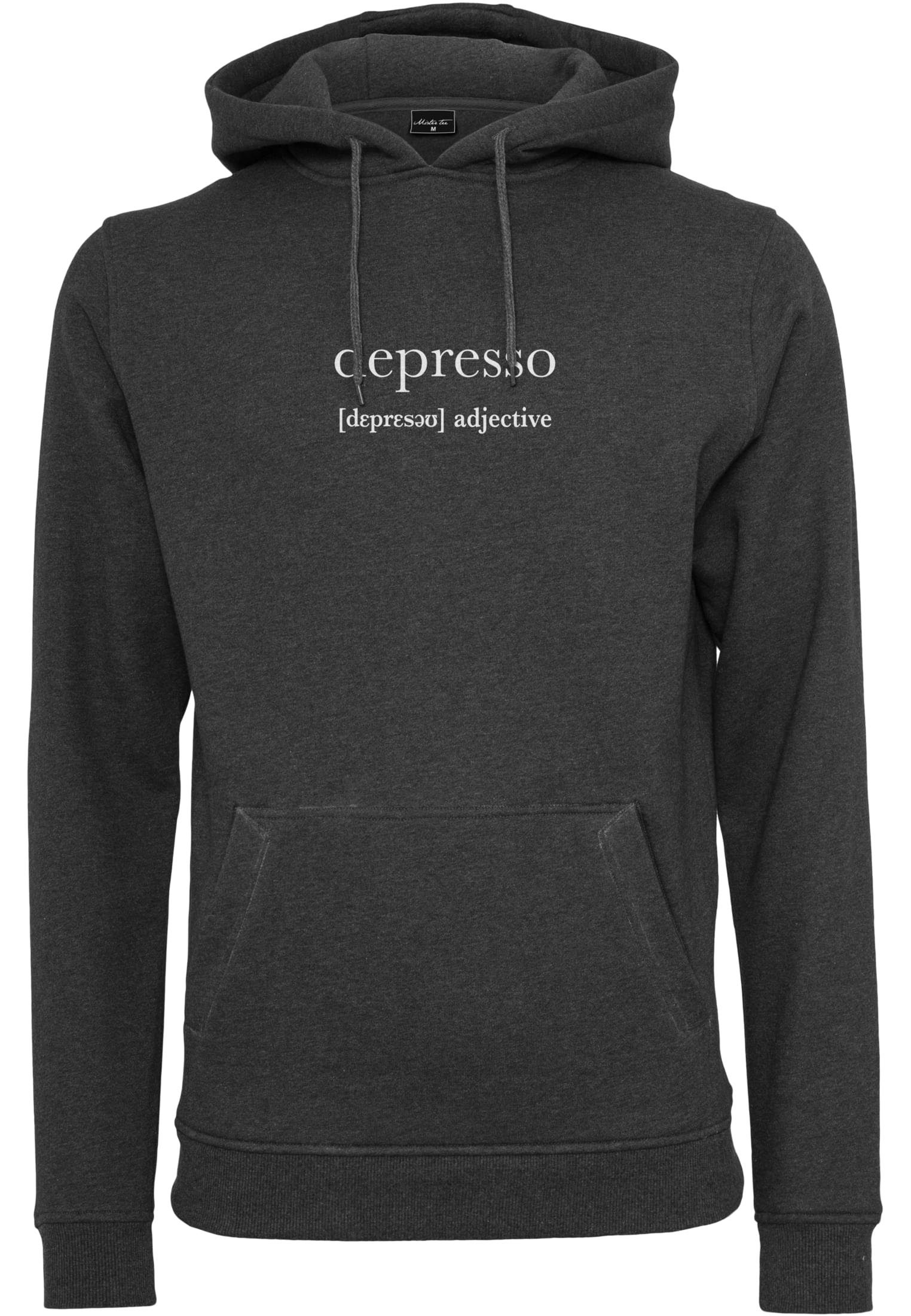 MisterTee Sweater Herren Depresso Hoody (1-tlg) charcoal