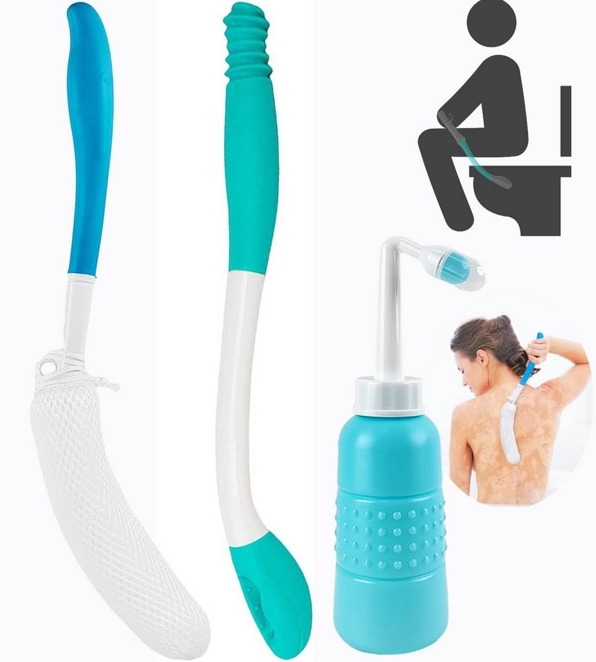 MOPUEA Haltegriff Toilettenhilfe Set 3-teilig Ergonomisch Faltbar Hygienisch, Ergonomisch faltbar hygienisch leicht zu verwenden
