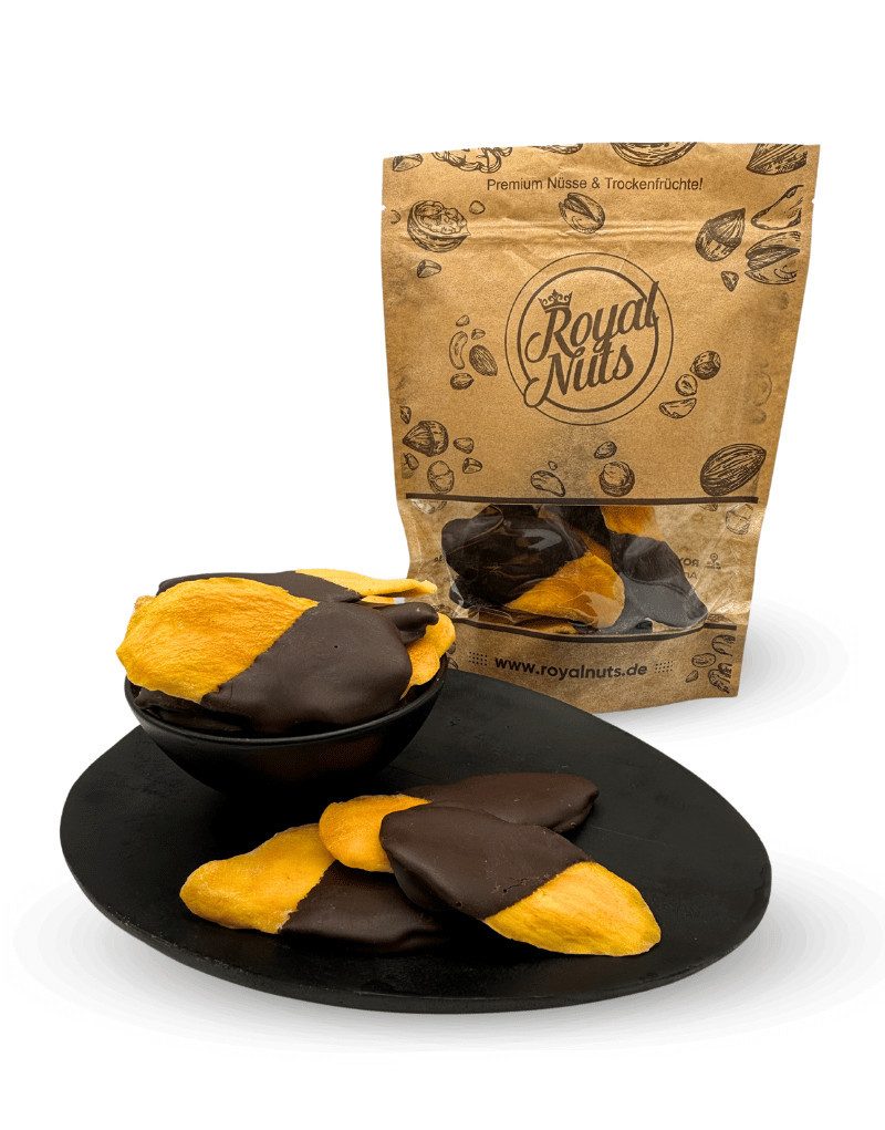 Royalnuts Genuss GmbH Schokolade 500 g Getrocknete Mango mit Zartbitterschokolade, Royalnuts