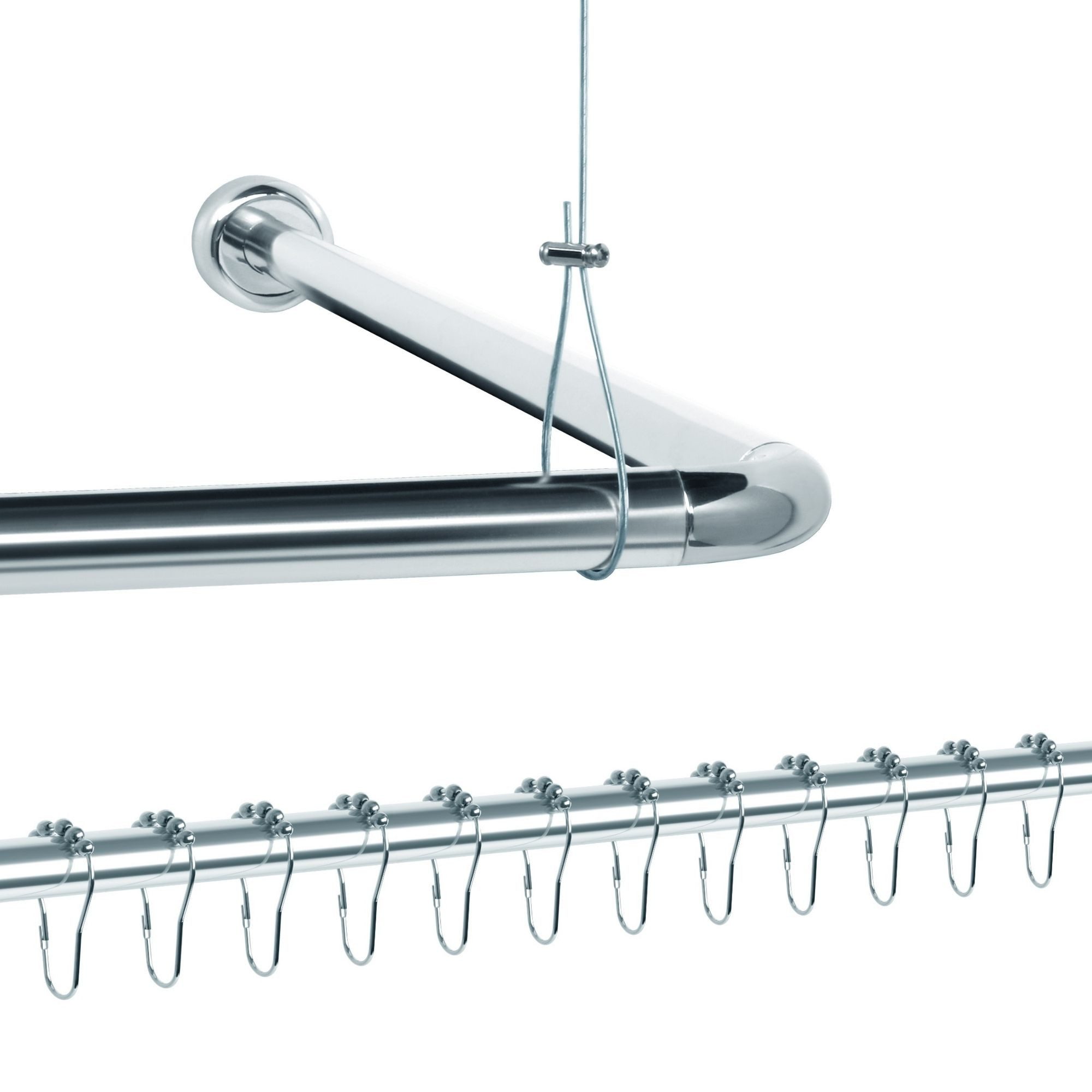 Libaro Duschvorhang stange Duschstange L-Form U-Form Duschvorhangstange und günstig online kaufen