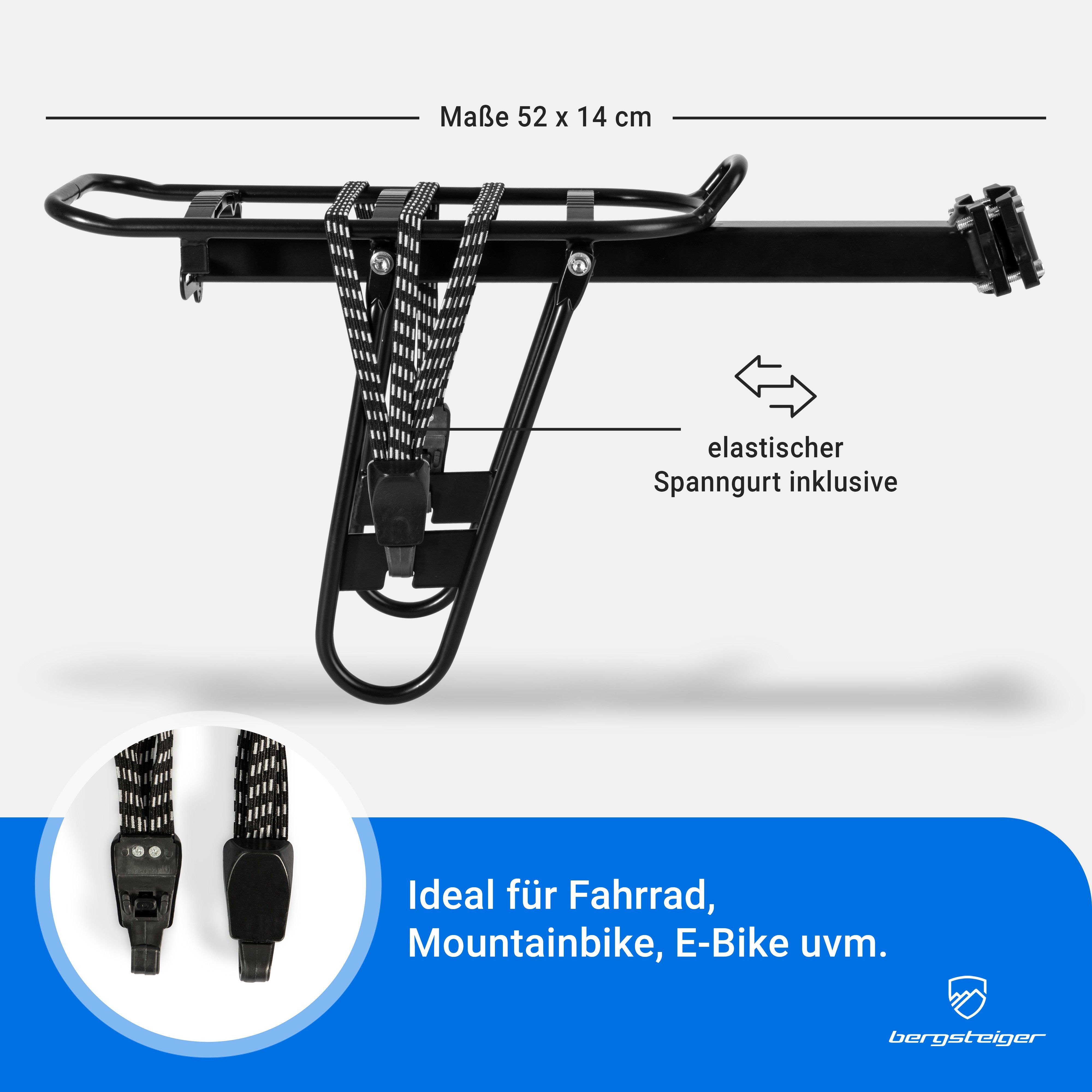bergsteiger Fahrrad-Gepäckträger Fahrrad Gepäckträger hinten, geeignet für Mountainbike, E-Bike, uvm.