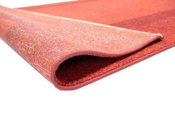 Teppich Moderner Teppich Kurzflor Wohnzimmerteppich einfarbig uni rot, Carpetia, rechteckig, Höhe: 9 mm