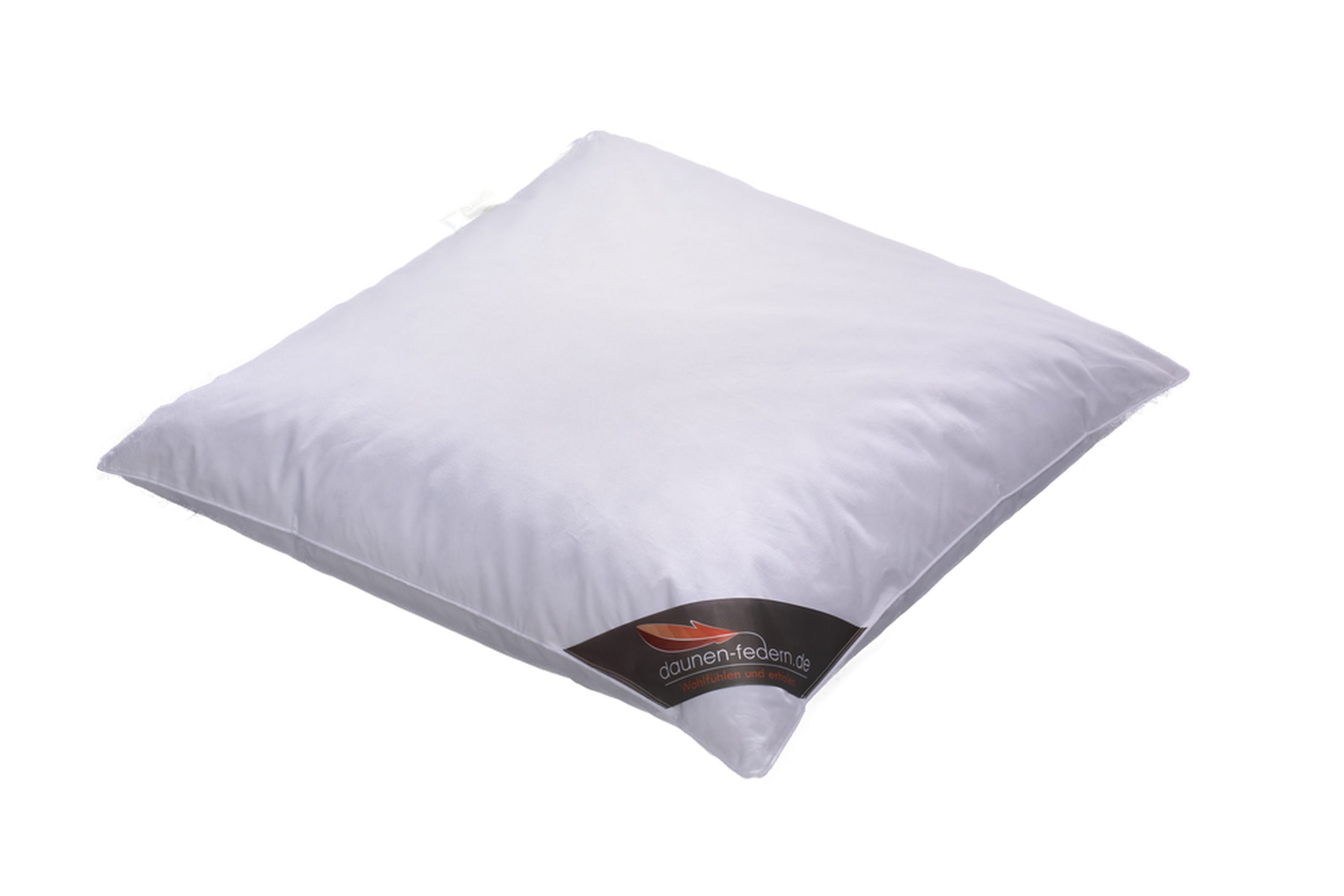 daunen-federn.de Daunenkissen Feder- Daunenkissen 80x80 15% Daunen - 85% Federn, Füllung: 15 % Gänsedaunen 85 % Gänsefedern Klasse I, Rückenschläfer, Seitenschläfer, Bauchschläfer, Durch NOMITE auch für Hausstauballergiker und Asthmatiker geeignet.