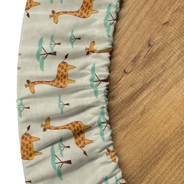 Abakuhaus Tischdecke Rundum-elastische Stofftischdecke, Giraffe Grunge-Dschungel-Safari