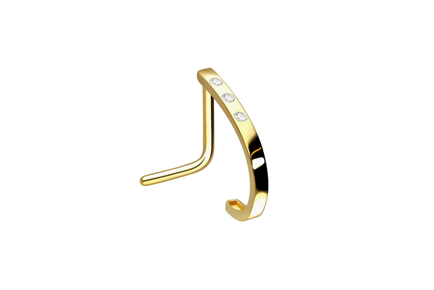 PIERCINGLINE Nasenpiercing Chirurgenstahl Nasenstecker 3 KRISTALLE (Nasenst günstig online kaufen
