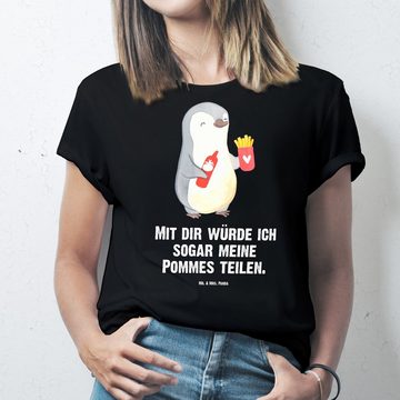 Mr. & Mrs. Panda T-Shirt Pinguin Pommes - Schwarz - Geschenk, Ehefrau, Party, Junggesellenabsc (1-tlg)