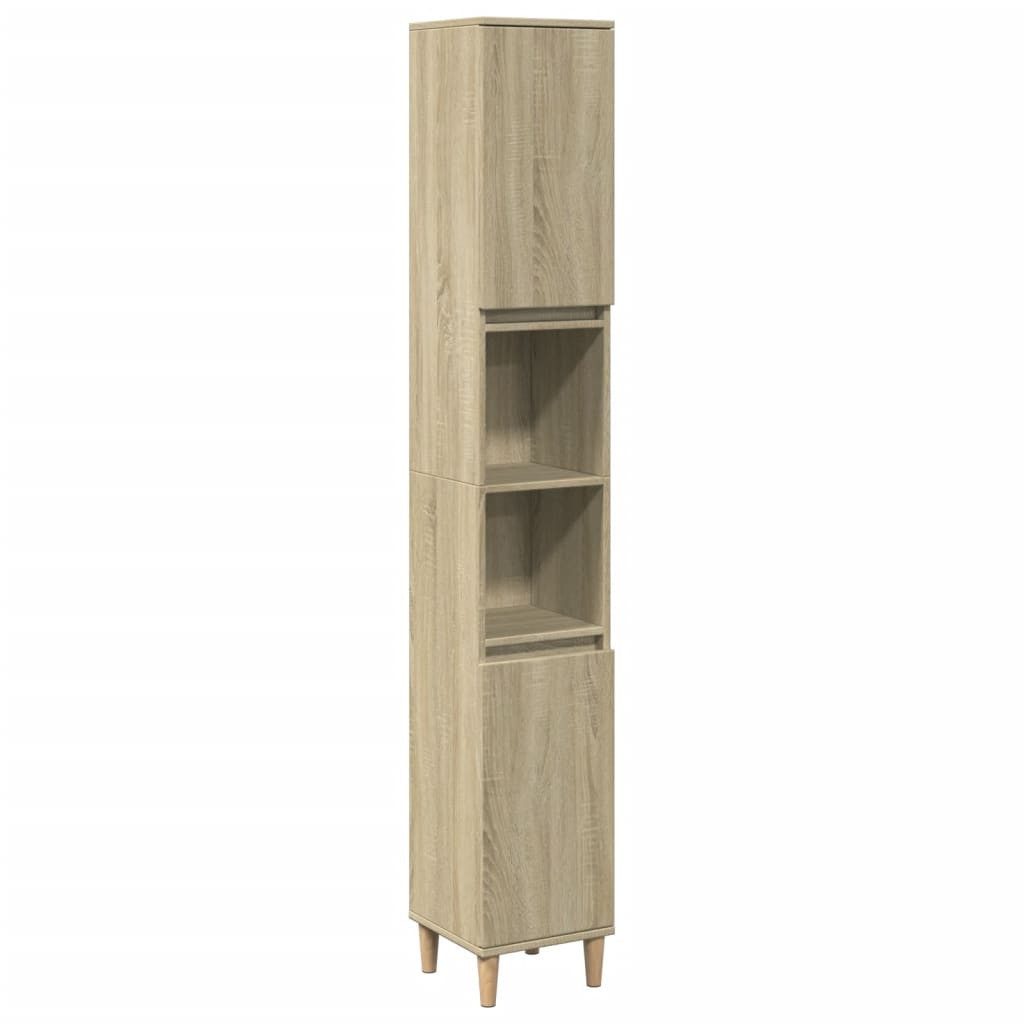 Mehrzweckschrank Badezimmerschrank Hochschrank Regal Nischenschrank Sonoma Eiche 30x30x