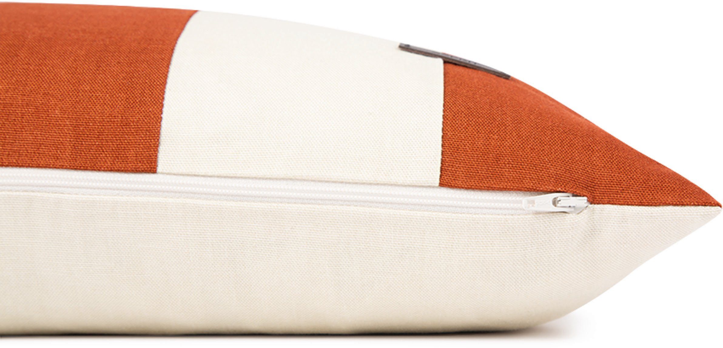 Streifen, ohne bronzefarben/zimt/orange 1 Füllung, Stripe, Kissenhülle Stück Dekokissen Neo Esprit mit