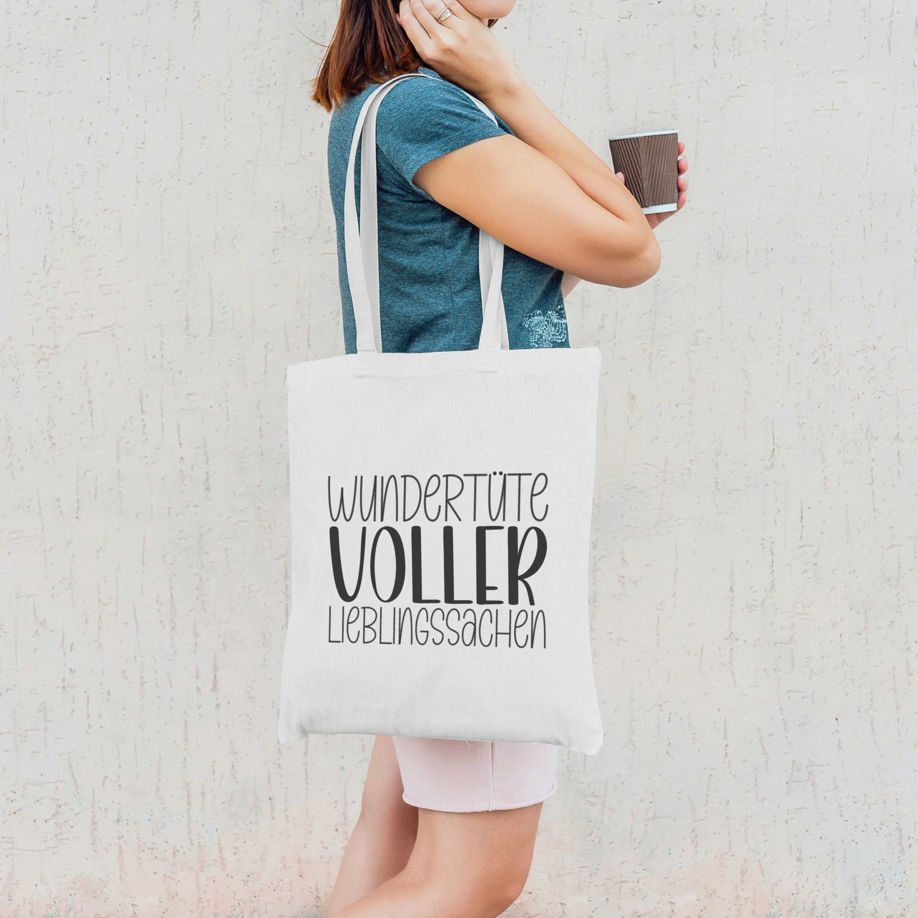 PhotoFancy Tragetasche mit Spruch 'Wundertüte' - Stoffbeutel, mit lustigem Spruch