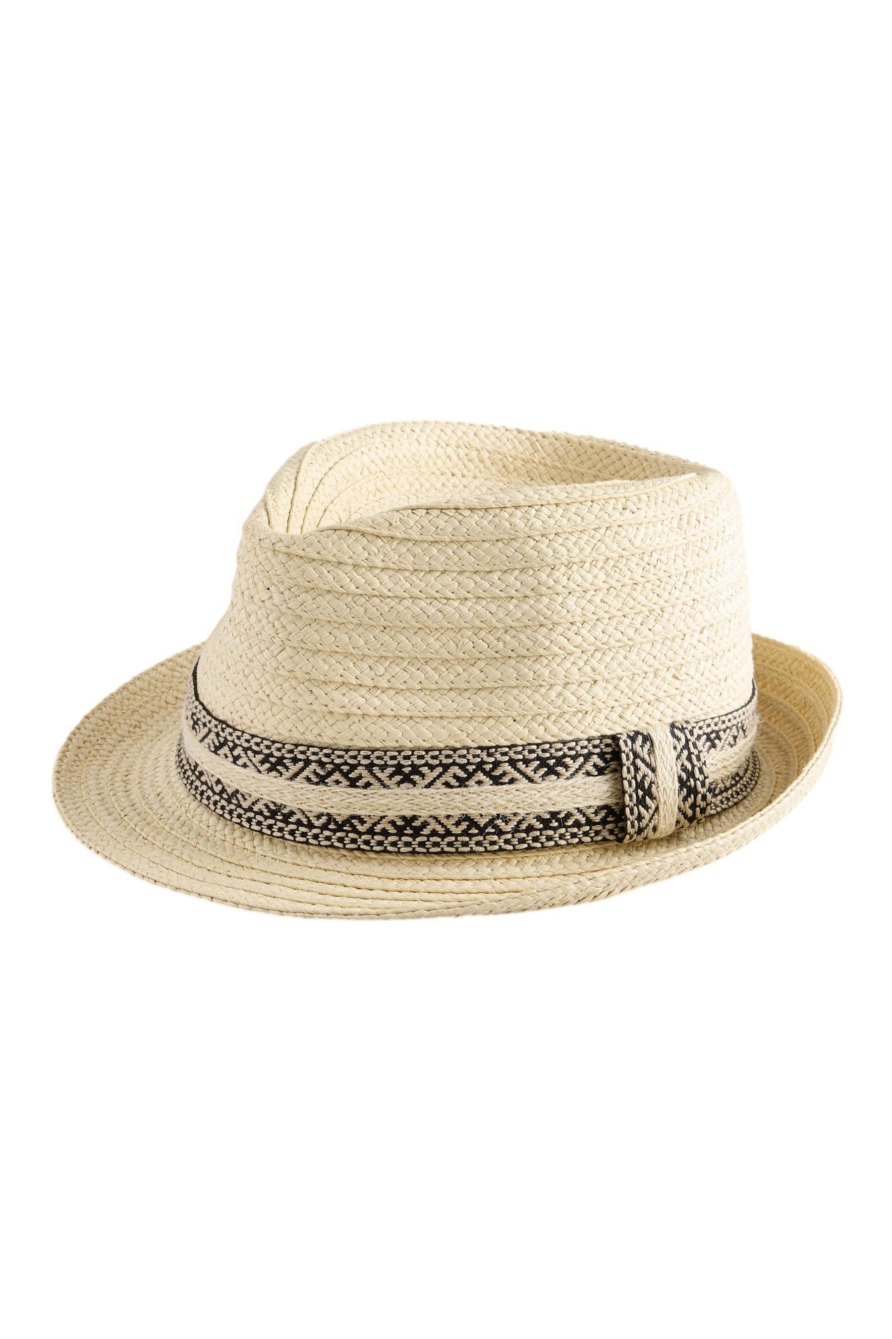 Trilby Trilby-Strohhut mit Ikat-Band
