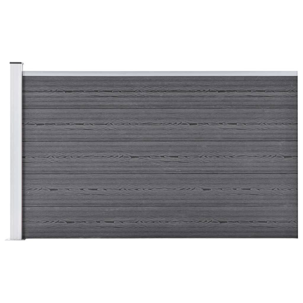 Gartentor Gartenzaun WPC 175x105 cm Grau