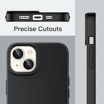 CoolGadget Handyhülle Black Series Handy Hülle für Apple iPhone 14 6,1 Zoll, Edle Silikon Schlicht Robust Schutzhülle für iPhone 14 Hülle