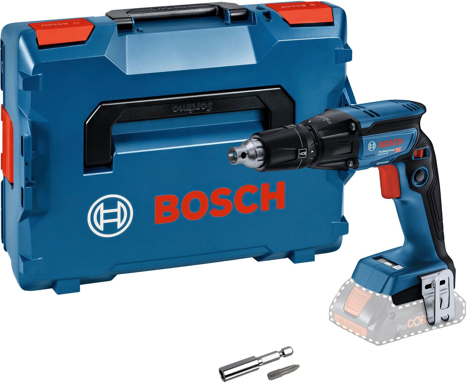 Bosch Professional GTB 18V-45 (solo;, Akku-Trockenbauschrauber ohne Ladegerät 6 Nm, (Set), Akku, ohne