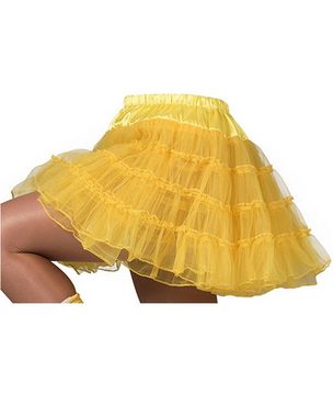 Funny Fashion Kostüm Petticoat 'Karina' für Damen - 45 cm Länge, Gelb