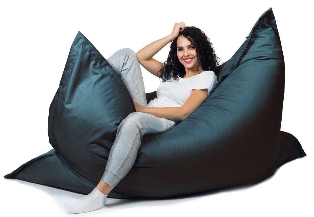 Sitzsack Outdoor schwarz & sunnypillow Indoor