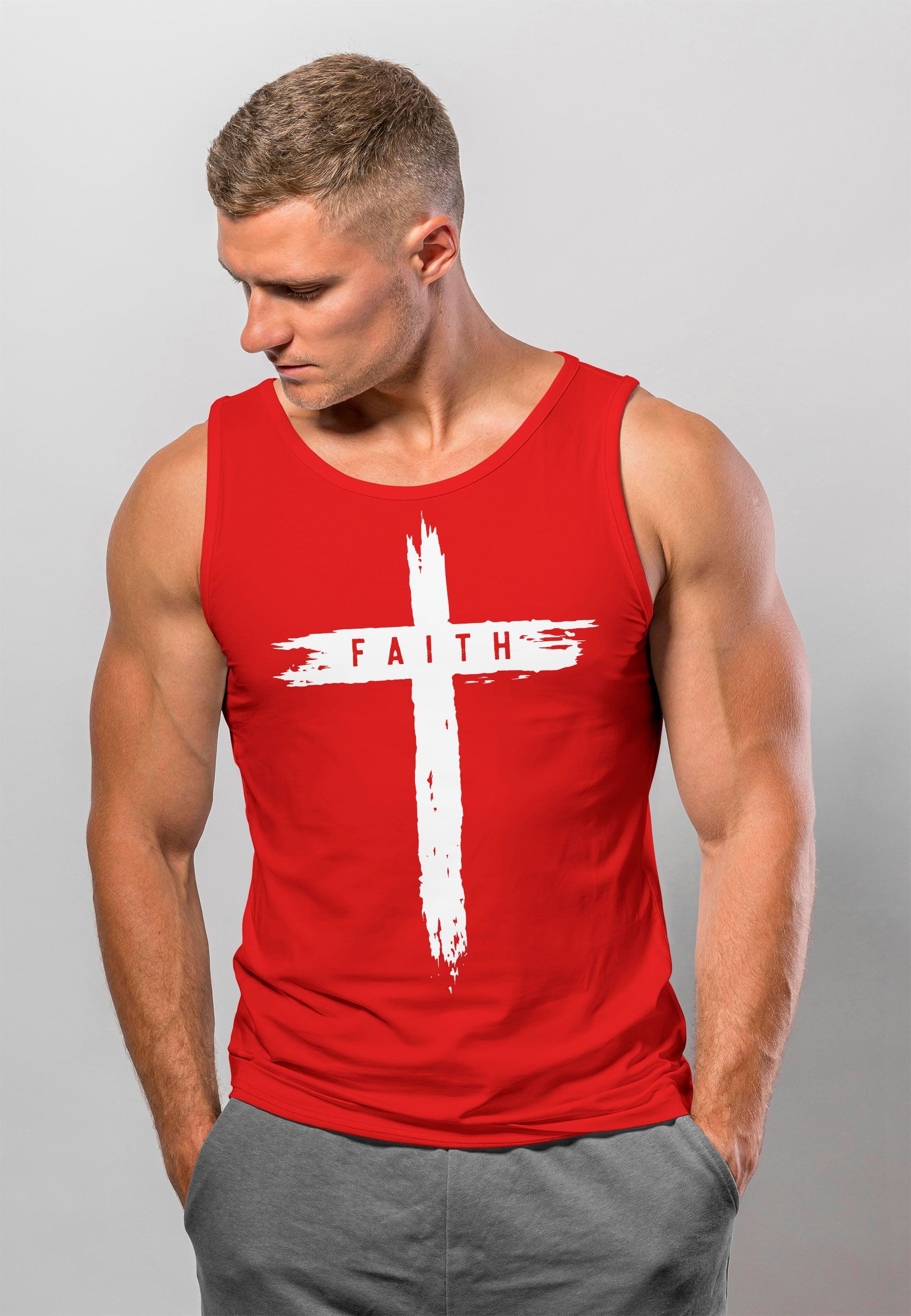 Neverless Tanktop Herren Tank-Top Print Aufdruck günstig online kaufen