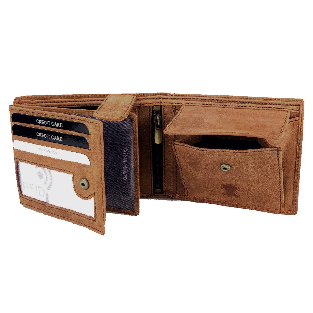 L&B Geldbörse Büffelleder Portemonnaie mit RFID-Schutz >2394-BIKE günstig online kaufen