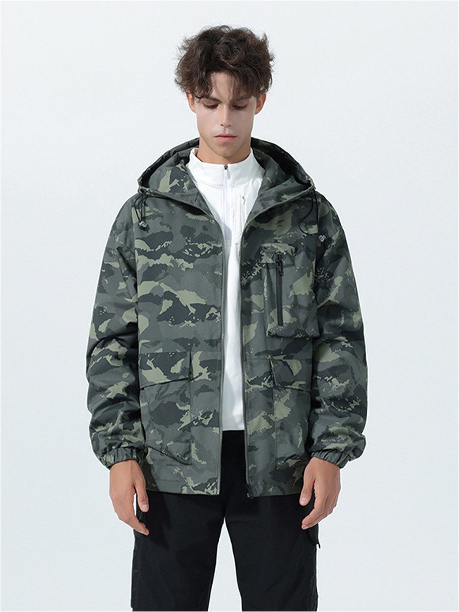 YOUTHUP Funktionsjacke Wetterfeste Camouflage-Jacke für Herren, outdoortauglich und robust