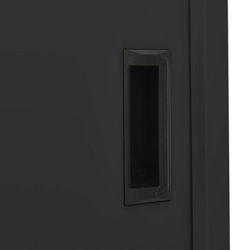 vidaXL Aktenschrank Büroschrank mit Schiebetür Anthrazit 90x40x180 cm Stahl (1-St)