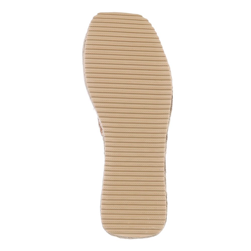 Ital-Design Damen Wedge-Sandalen mit gewebtem Obermaterial für Sommer Spaß Plateausandaletten (89930087) Keilabsatz/Wedge Keilsandaletten in Camel – Bild 3 von 5