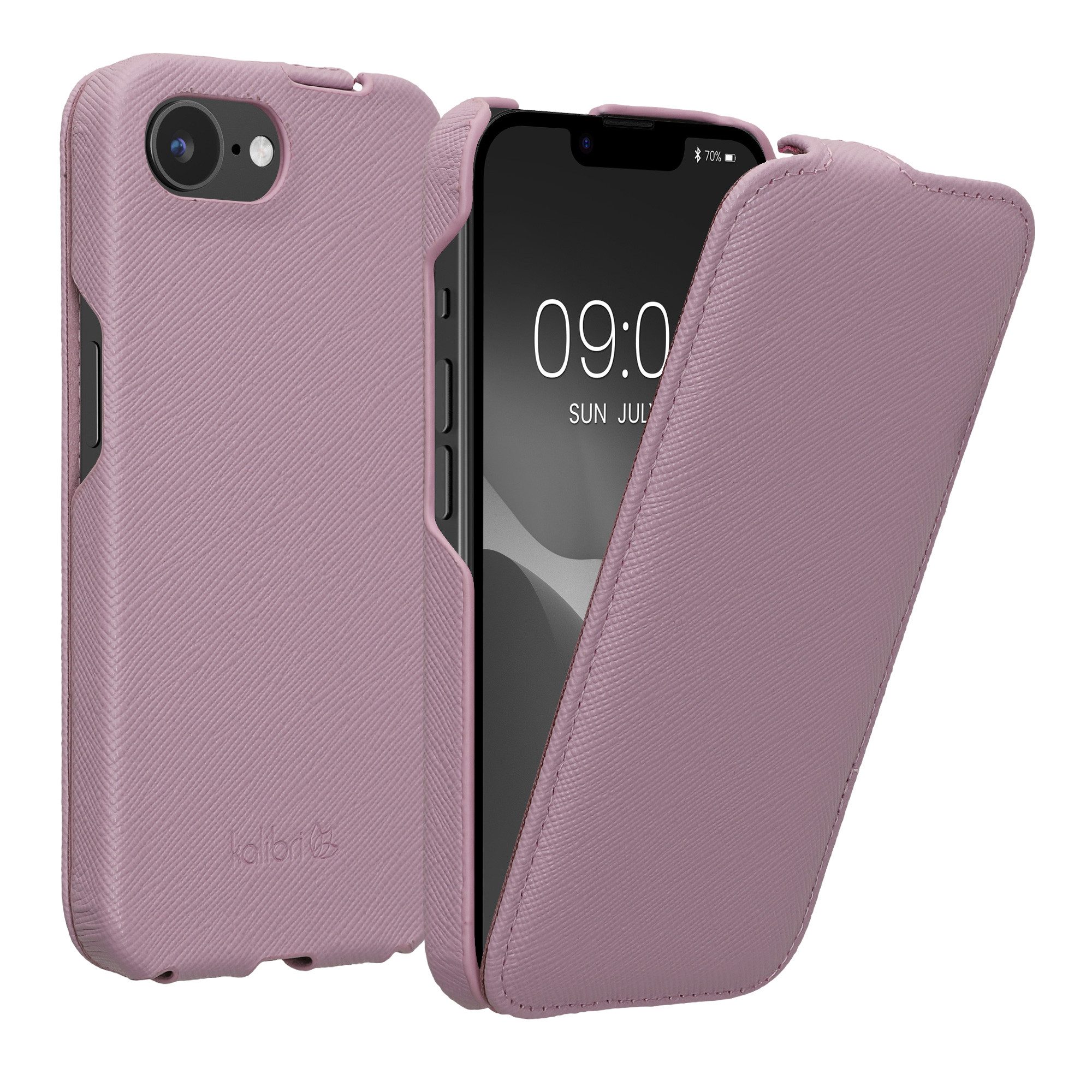 kalibri Etui Flip-Hülle Ultra Slim Tasche für Apple iPhone 17e / iPhone 16e, Leder Schutzhülle Case