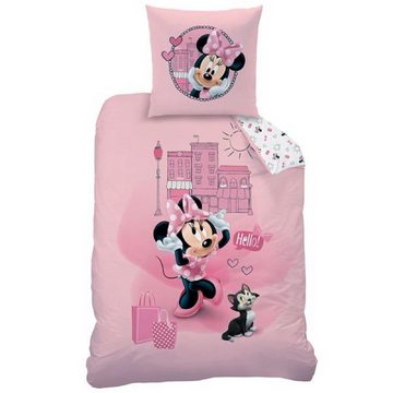 Kinderbettwäsche Bettwäsche Disney Minnie Mouse Downtown 80 x 80 cm / 135 x 200 cm, Disney Minnie Mouse
