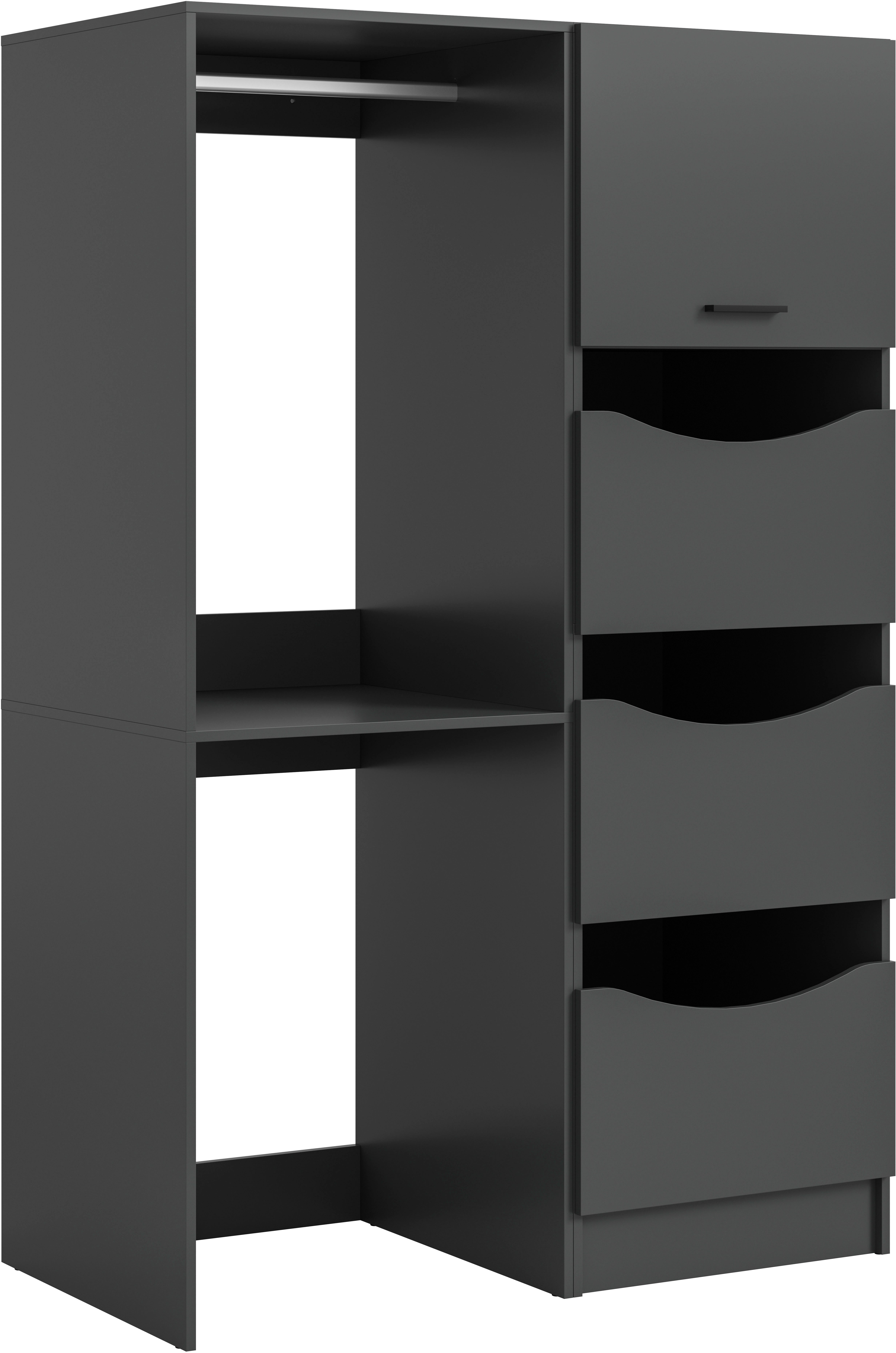 welltime Badmöbel-Set FALAS, 2-teilig, Hauswirtschaftsraum Set, Breite 126 cm, (Set, 2-St., bestehend aus: 1x Waschmaschinenumbauschrank & 1x Wäscheschrank), Kombination, Waschmaschinenumbau, Waschmaschinenschrank, Wäschekammer
