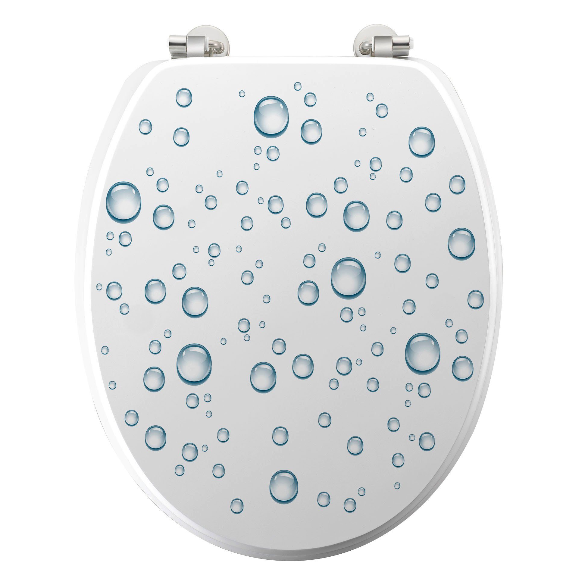 dynamic24 WC-Sitz Bubble, Toilettendeckel mit Metallscharnieren günstig online kaufen
