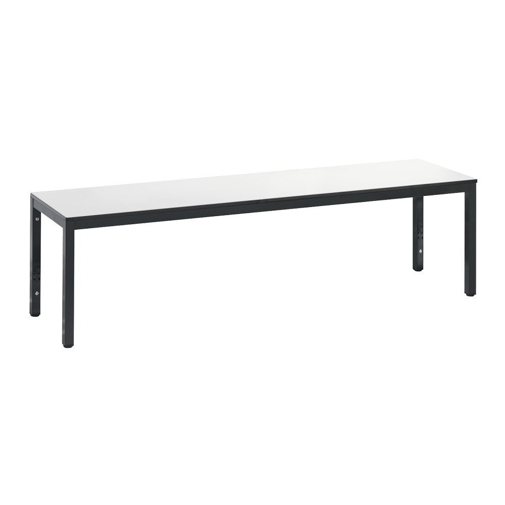 Ca. Farbton RAL 9016 Verkehrsweiß, 1,5 m, Ohne Schuhrost