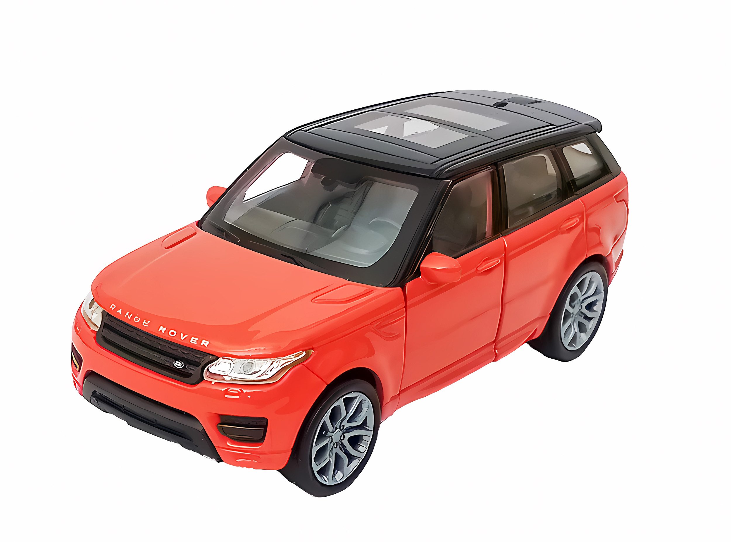Welly Modellauto LAND ROVER RANGE ROVER Sport Metall Modellauto 65 (Orange), Modell Auto Spielzeugauto Geschenk
