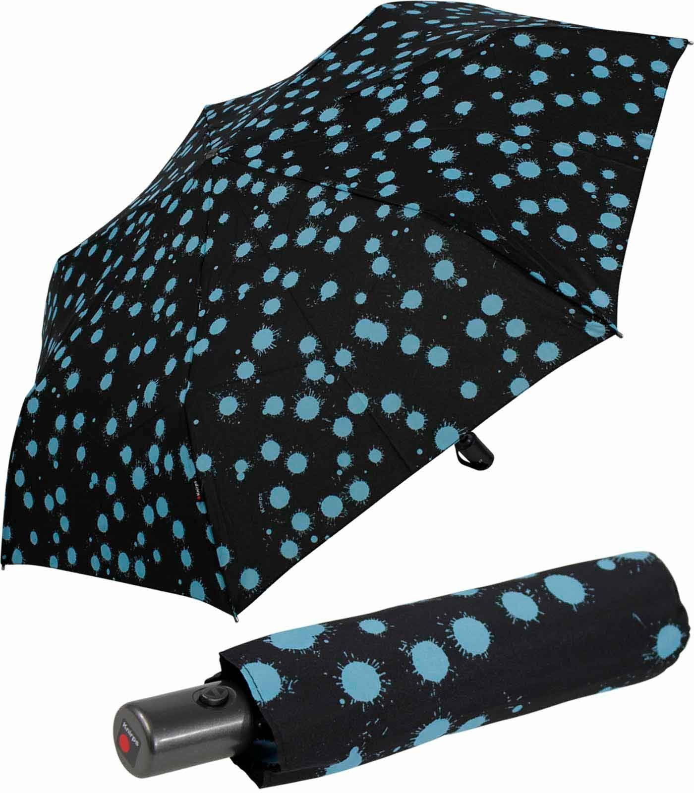 Taschenregenschirm Slim Duomatic mit Auf-Zu-Automatik - Paint Drops