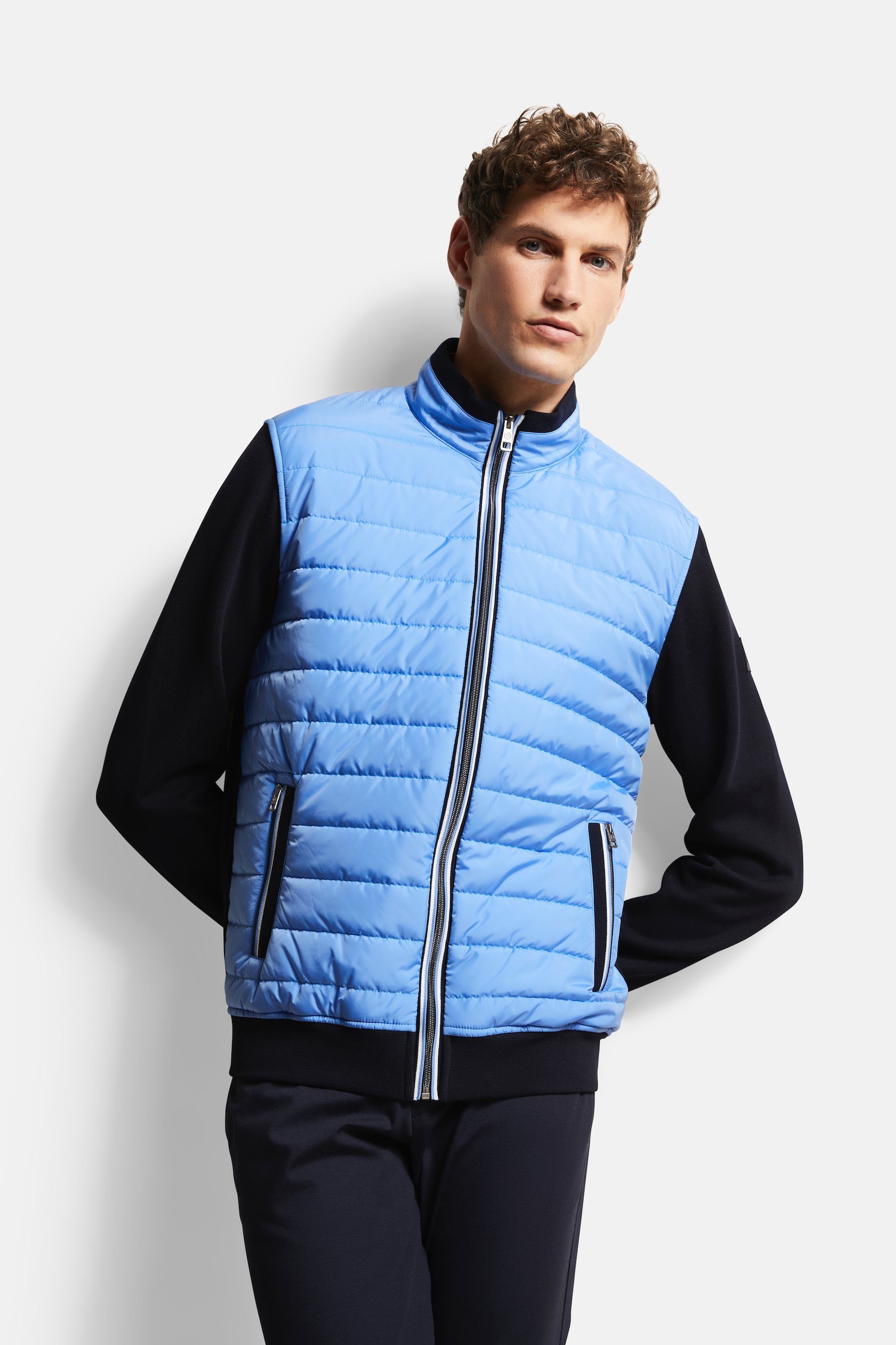 bugatti Sweatjacke mit Quersteppung