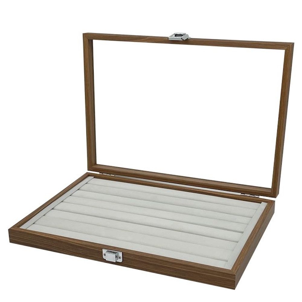 mixed24 Schmuckkasten Holz Ringlade Ringe Ringbox Ringkoffer Schmucklade Sc günstig online kaufen