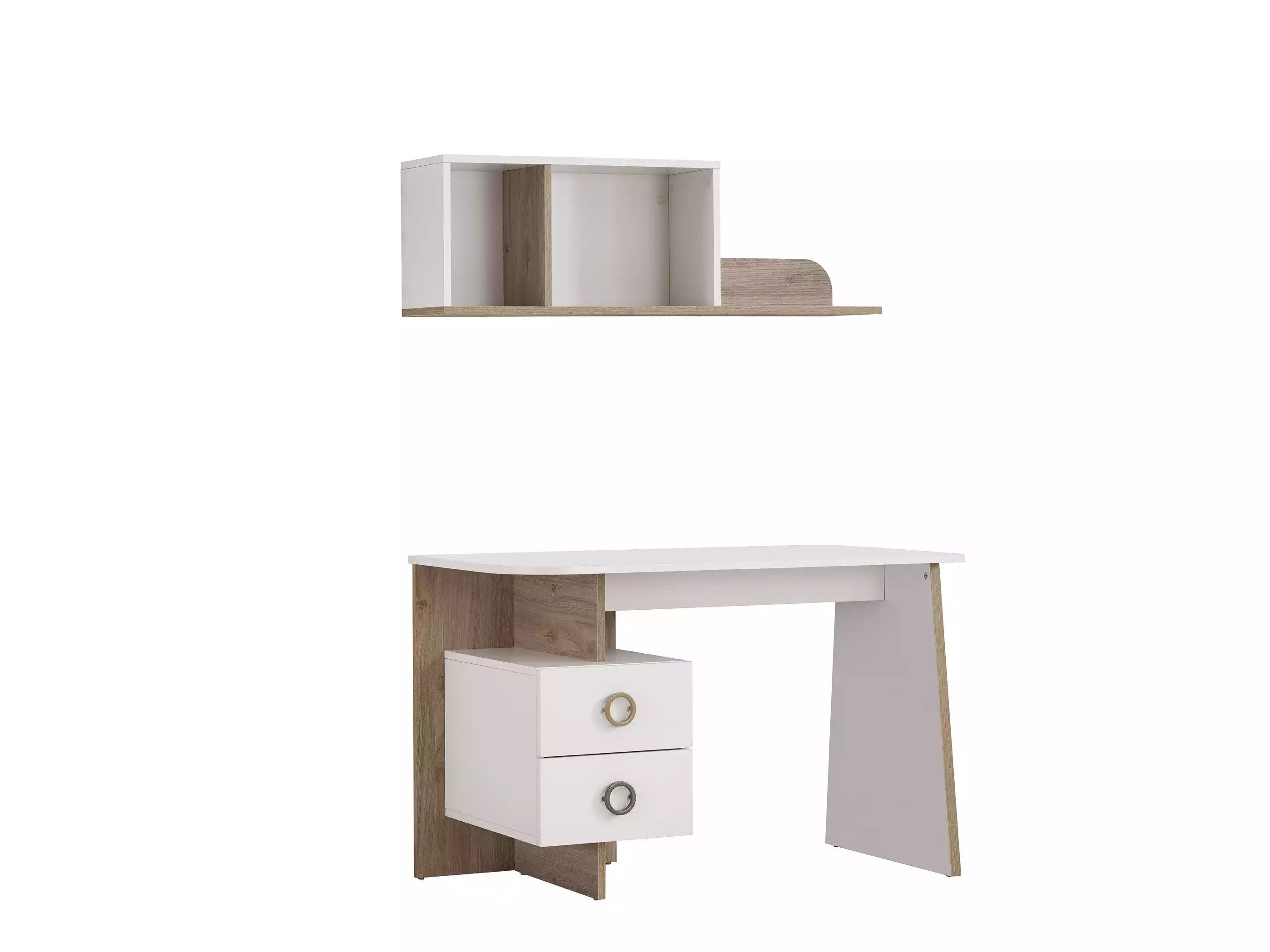 Holz Weiß in 2x Set Jugendzimmer-Set JVmoebel Made Design, Kinderschreibtisch Bücherregal), (Schreibtisch, Europa Bücherregal Schreibtisch