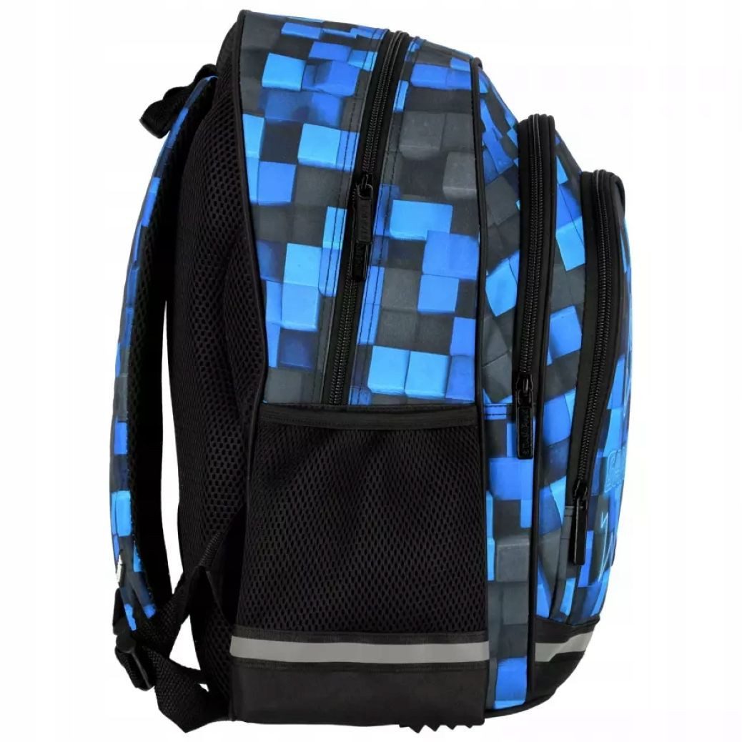 Starpak Schulrucksack Starpak Schulrucksack Jungen Pixel Blau Ergonomisch Wasserdicht (1-tlg) – Bild 3 von 5