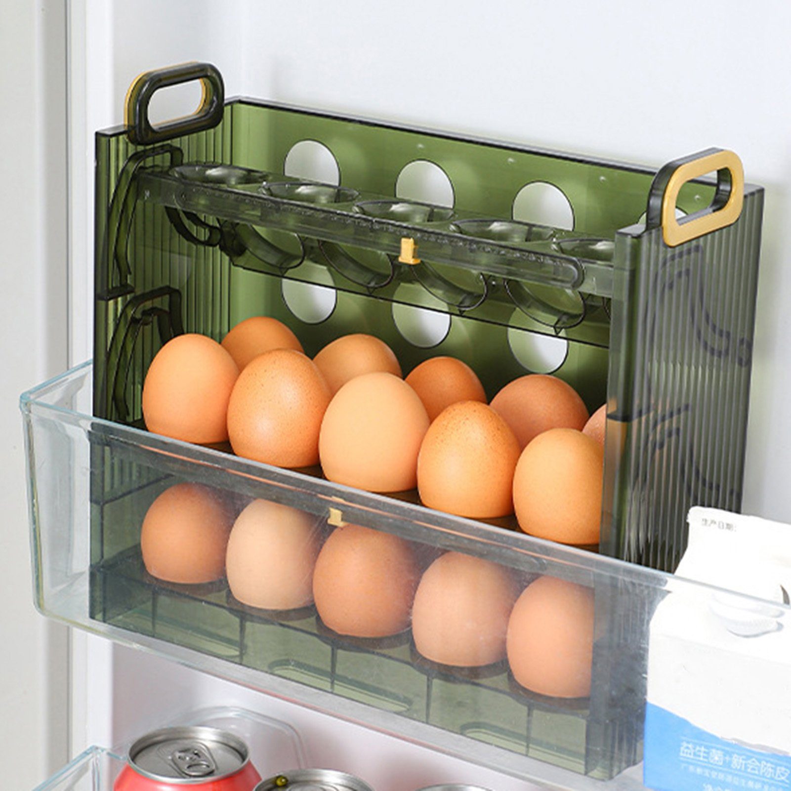 Rutaqian Eierbecher Eierbehälter, kleine Aufbewahrungsbox Schicht Eier, / 20 für Dreifache Eier Kunststoff aus 30 Geeignet 20/30 für