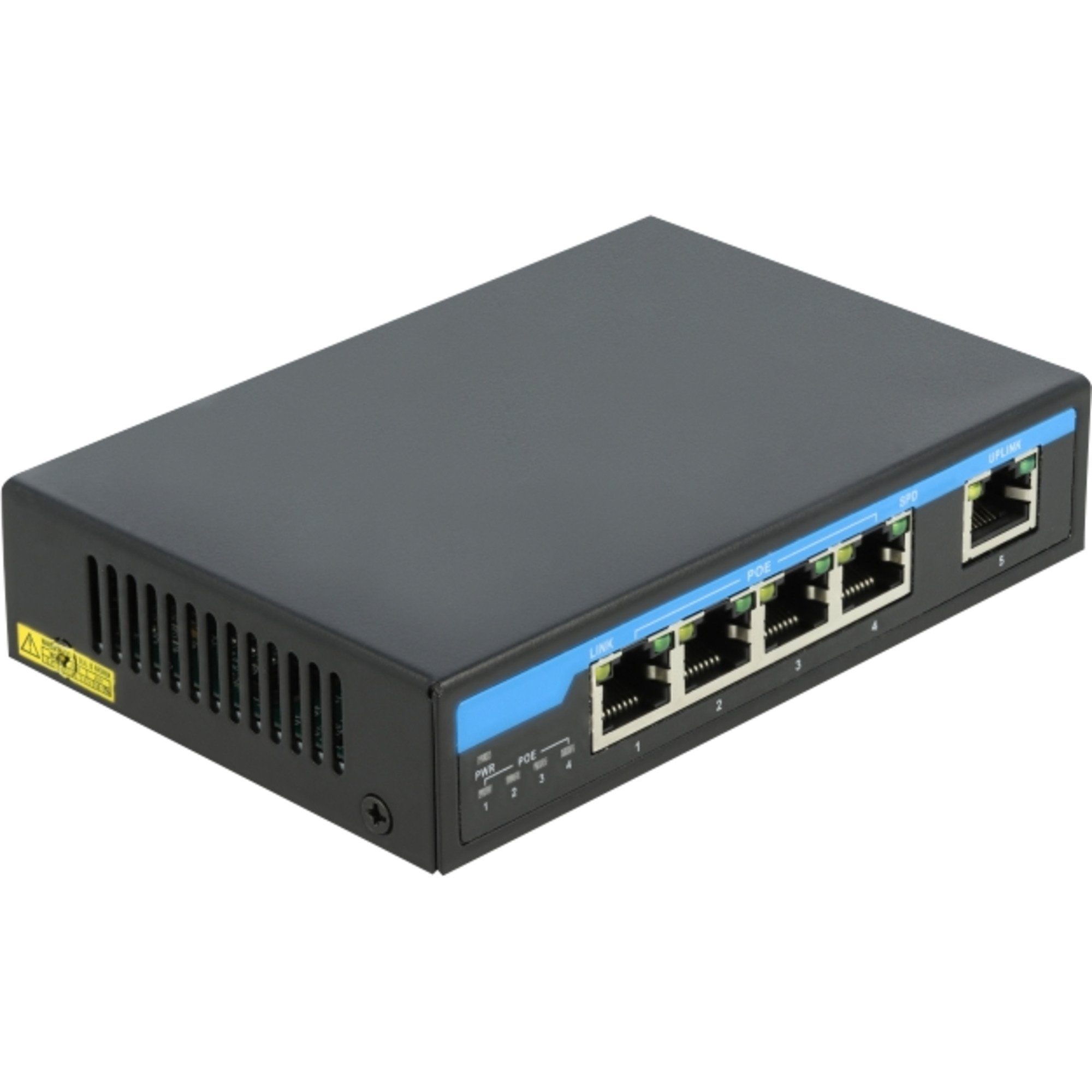 Delock DeLOCK PoE Ethernet 4 1 Gigabit RJ45 Port Netzwerk-Switch + Switch