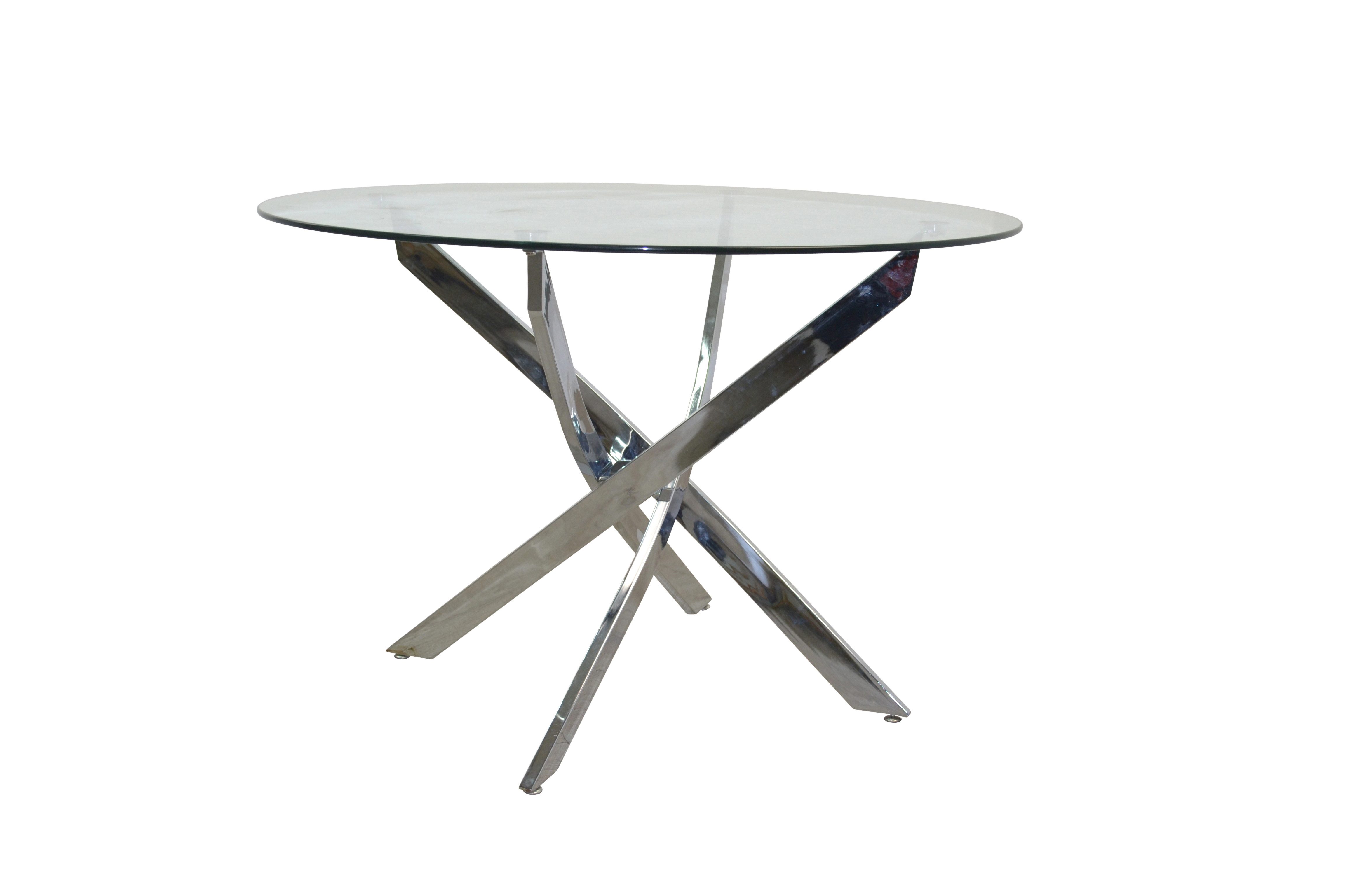 moebel-direkt-online Esstisch Durchmesser 110 cm. Hochwertiger Glastisch mit modernen Metallgestell, Durchmesser 110 cm