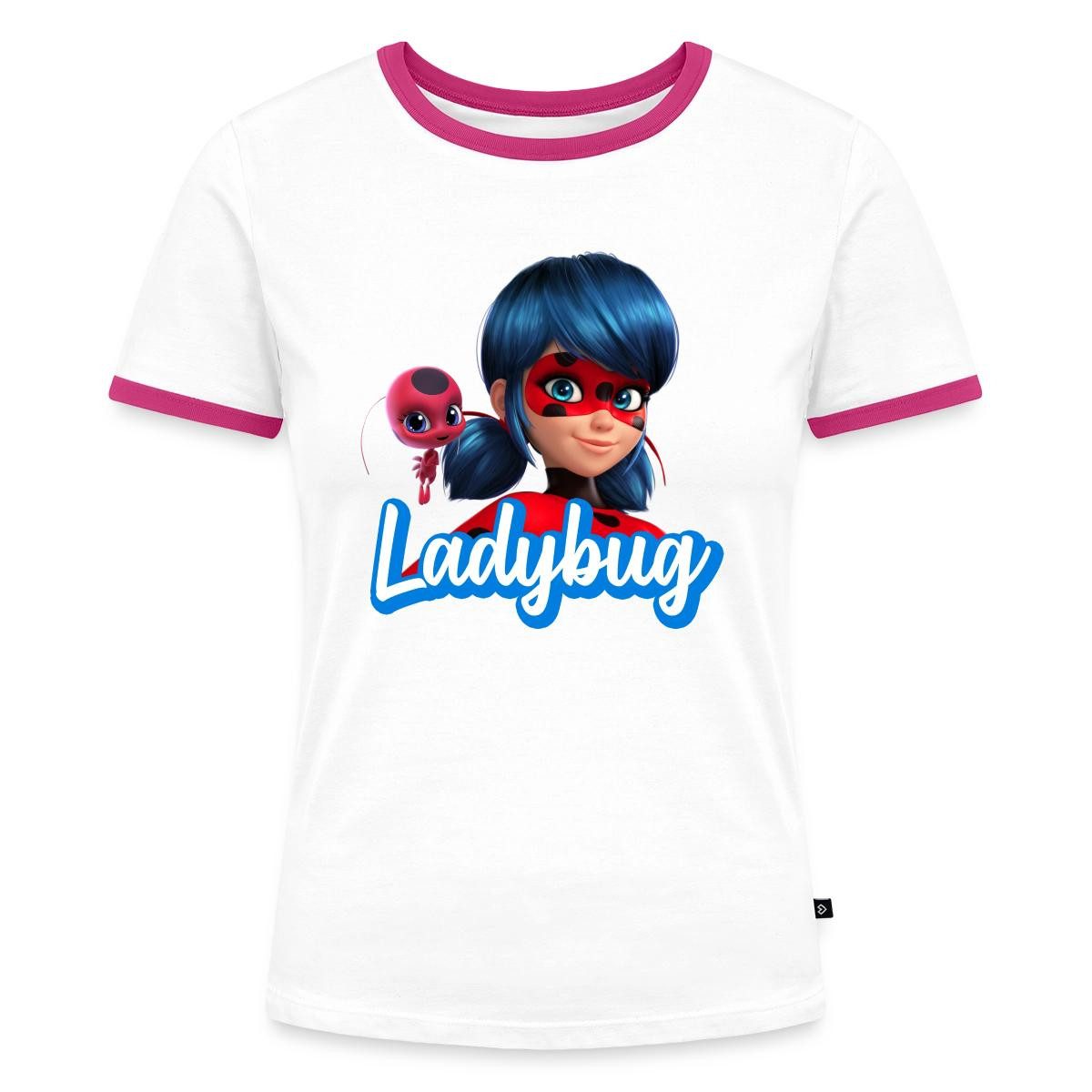 Spreadshirt T-Shirt Miraculous Ladybug Tikki Frauen Kontrast T-Shirt (1-tlg)