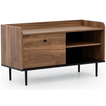 Lomadox Lowboard VAREDO-132, Eiche Nb. Wohnzimmer Möbel im modernen Vintage Design 100/56,2/40 cm