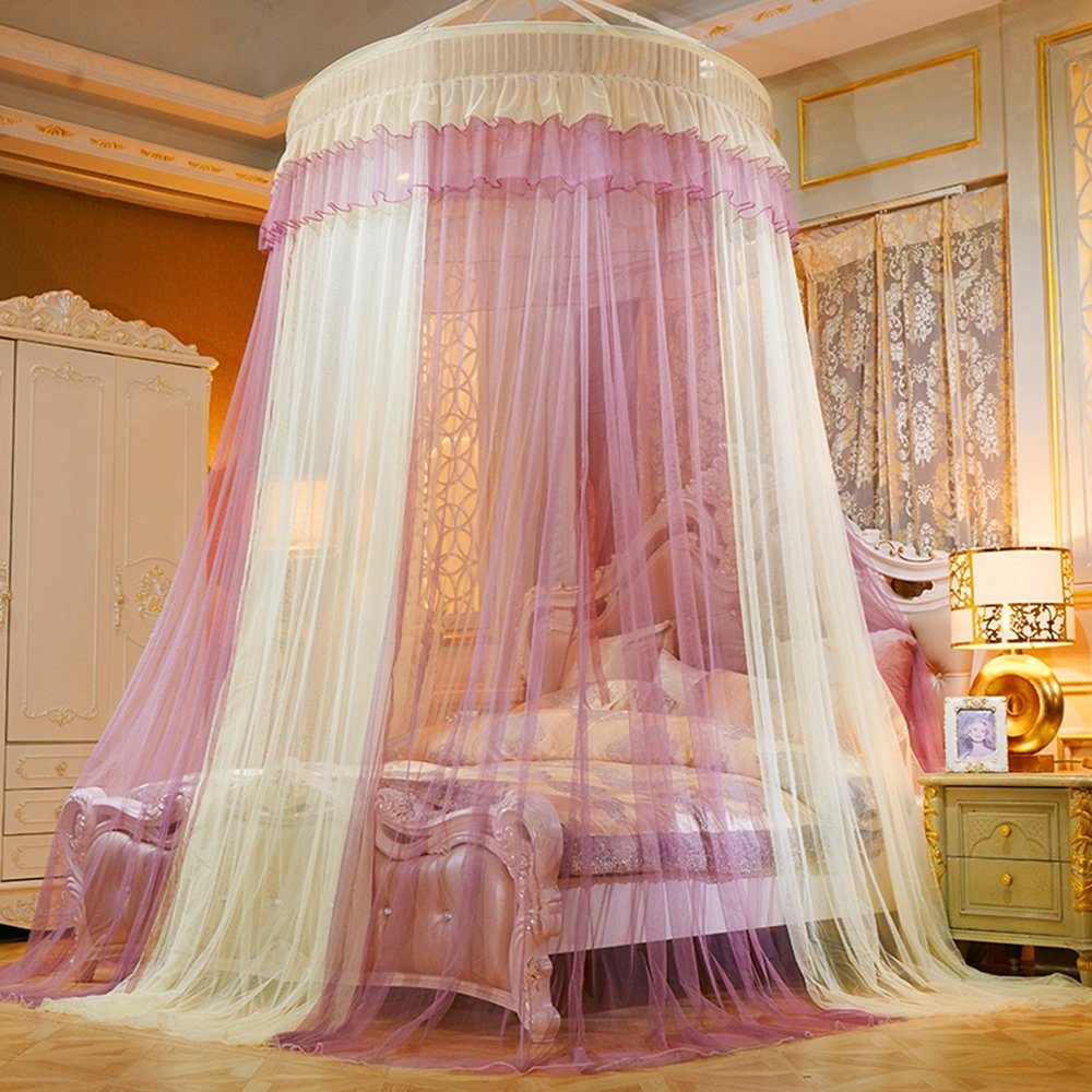 Sunicol Moskitonetz Deckenmontiertes Moskitonetz, Foldable Bed Canopy with Hook, Reise Betthimmel Mückennetz Feinmaschiges als Moskitoschutz
