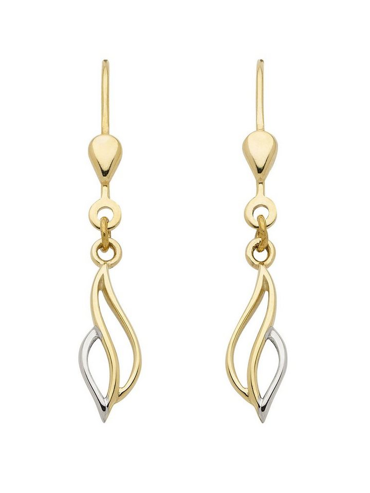 Adelia´s Paar Ohrhänger 333 Gold Ohrringe Ohrhänger, Goldschmuck für Damen,  Maße - Höhe 13,4 mm