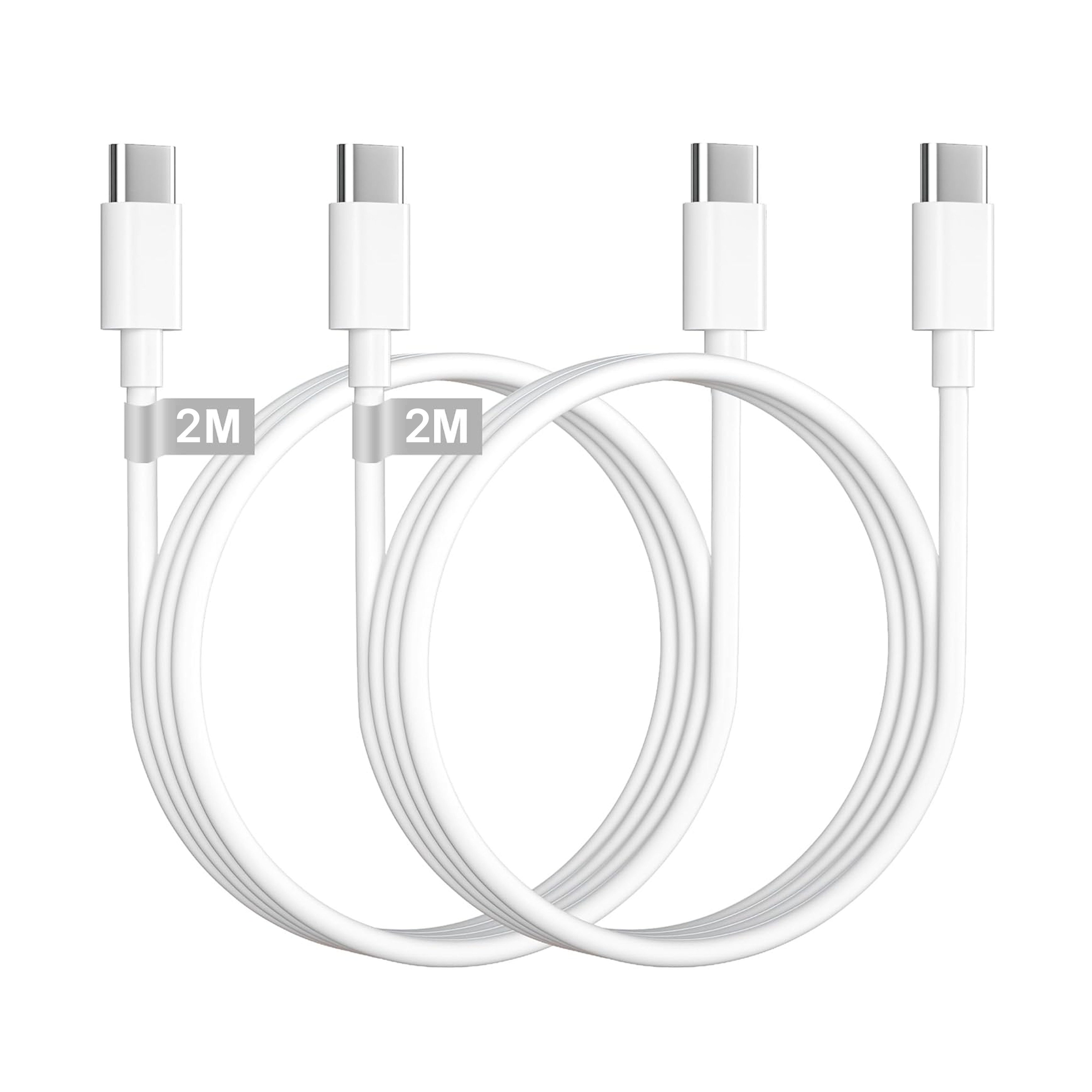 Futurea iPhone Samsung USB-C Kabel 100W Ladekabel 1m 2m USB-C Smartphone-Kabel, USB-C, USB Typ C, USB C, USB Typ C (200 cm), für iPhone 15 16 Pro Max Plus, iPad Mini, Samsung, Android