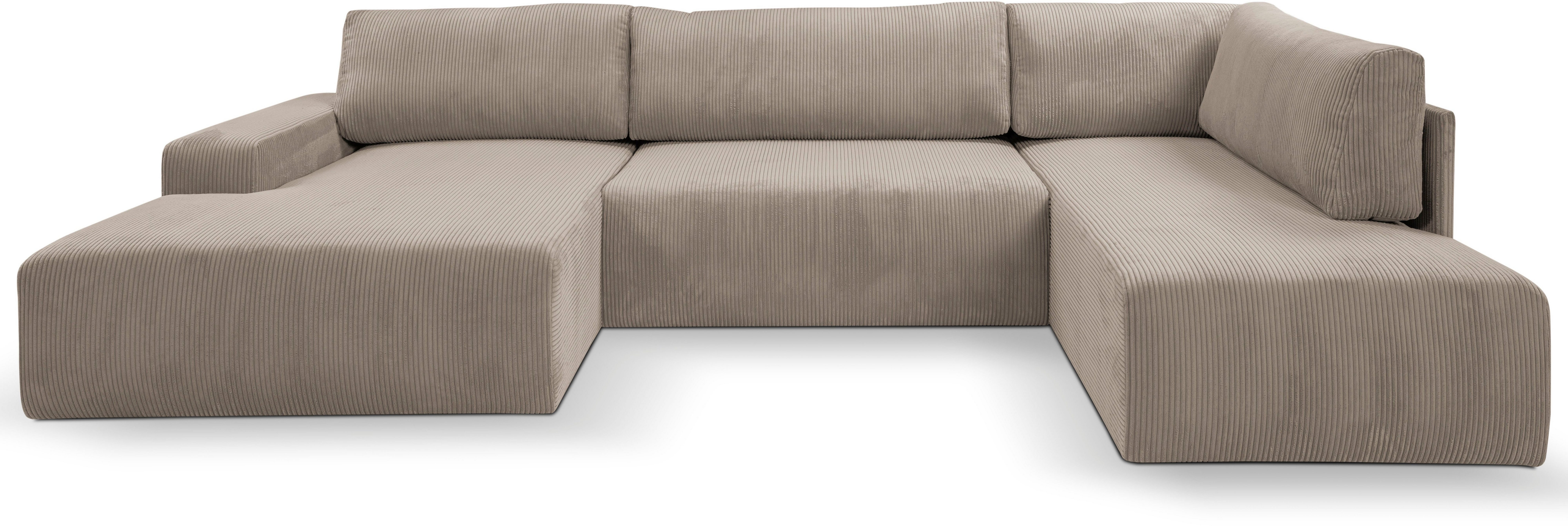 WERK2 Wohnlandschaft Rotterdam-U, U-Form, in kuschelweichem Cord oder Breit günstig online kaufen