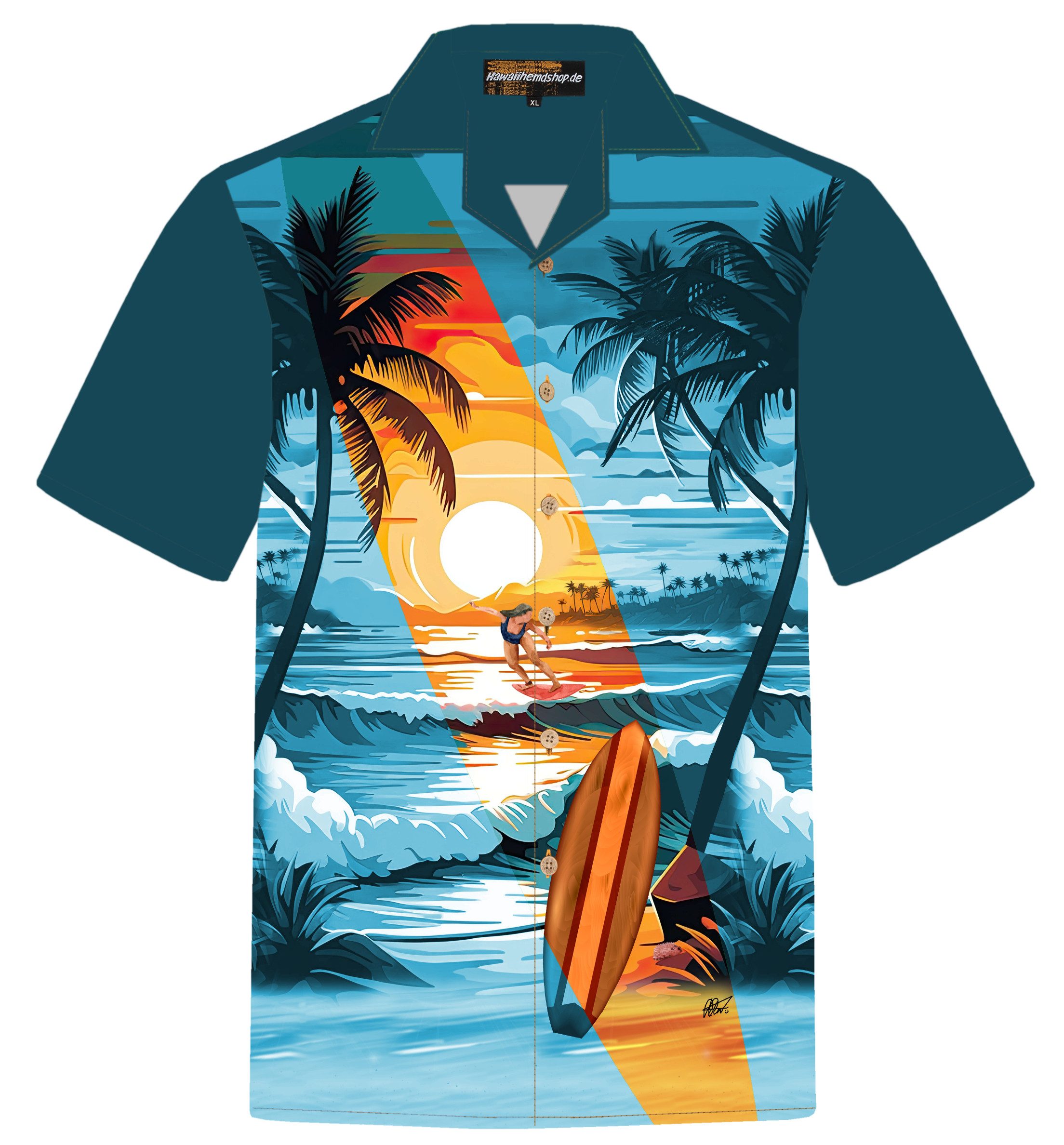 Hawaiihemdshop.de Hawaiihemd Hawaii Hemd Herren Baumwolle Kurzarm Hawaiihem günstig online kaufen