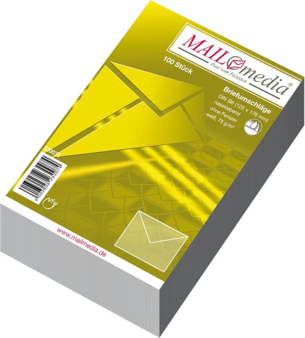 mayer-network GmbH Briefumschlag 200 (2x 100) Briefumschläge Din B6 Kuvert 125X176mm