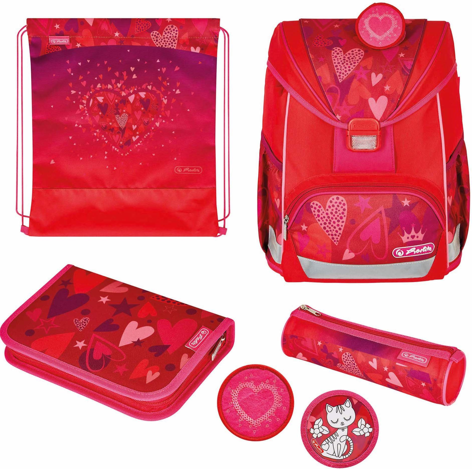 Herlitz Schulranzen UltraLight Plus Sweet Heart (Set, 6-tlg)