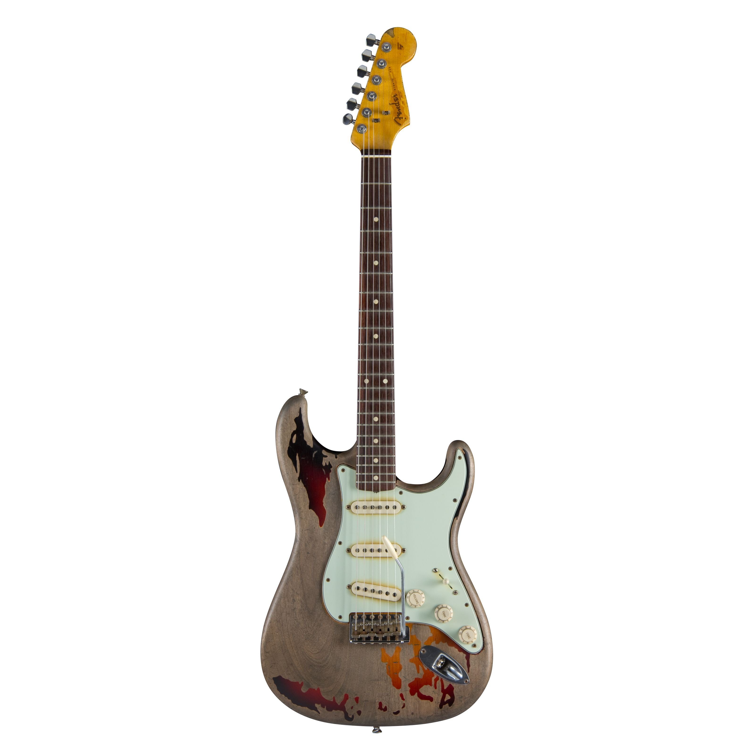Fender E-Gitarre, Rory Gallagher Strat - Custom Electric Guitar, E-Gitarren, Premium-Instrumente, Custom Shop Rory Gallagher Relic Stratocaster 3-Color Sunburst -